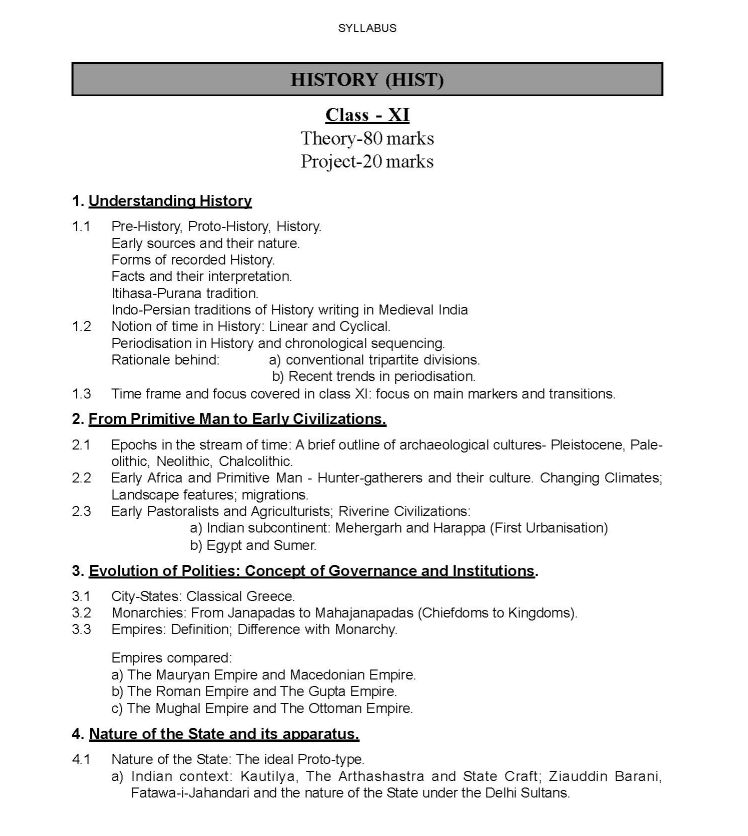 WBCHSE Syllabus for Humanities